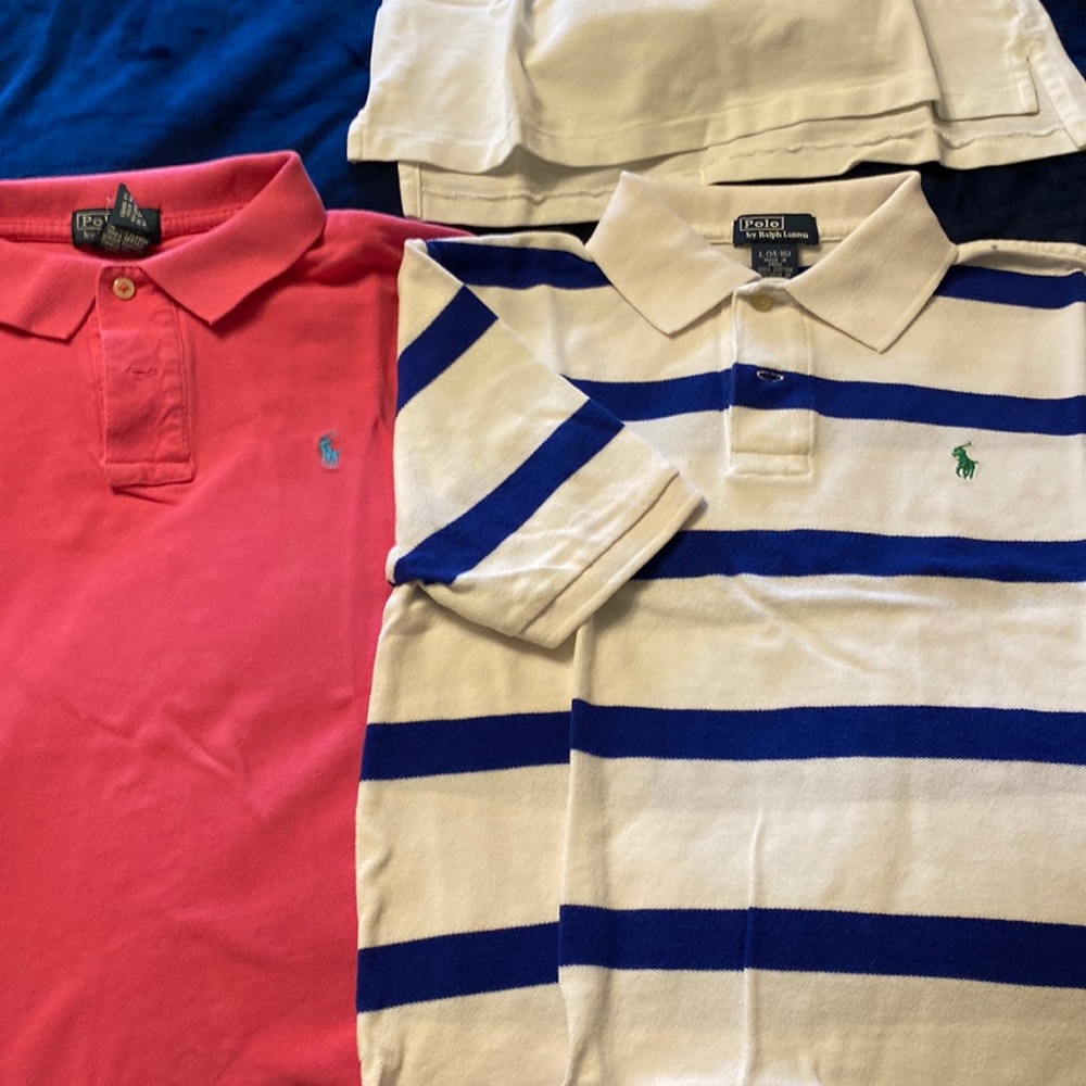 Boys Size large short sleeve polos